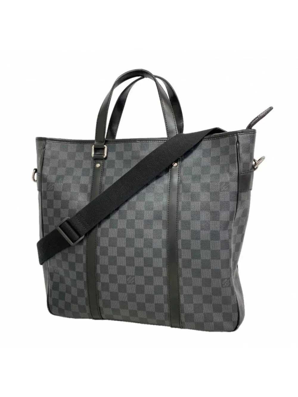 Louis Vuitton Tote Damier Graphite Tadao Black 2-Way